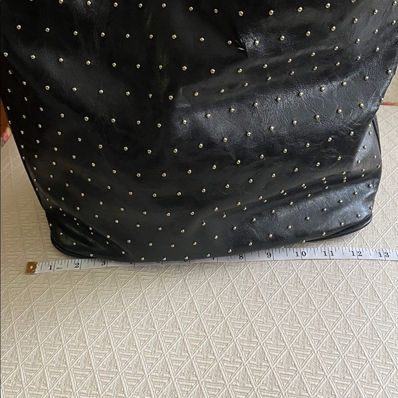 Anne Klein Black Studded Shoulder Bag - Picture 11 of 13